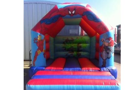 Superheroes bouncy castle